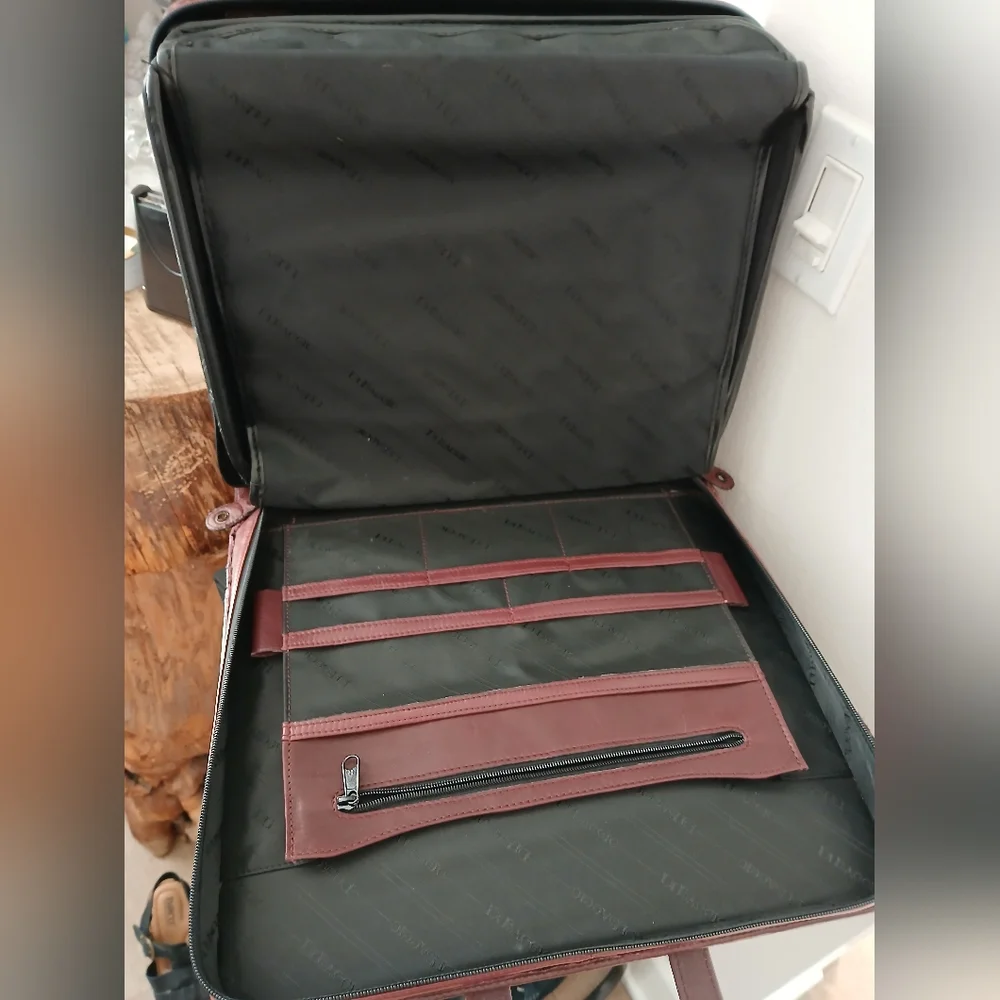 Business DiBagaggio Leather BRIEFCASE Portfolio OFFICE ATTACHE Laptop Work BAG